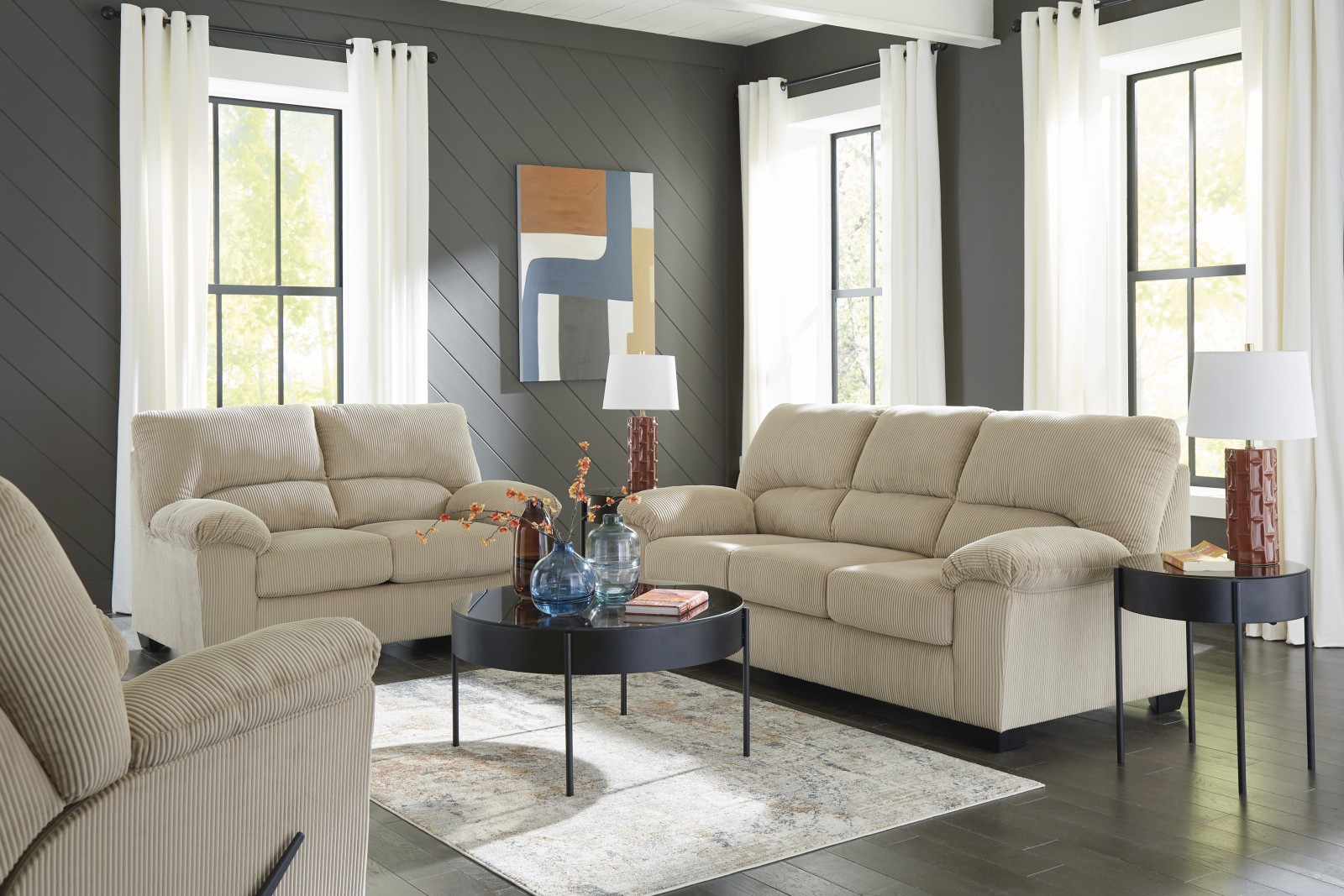 SimpleJoy Sofa, Loveseat and Recliner
