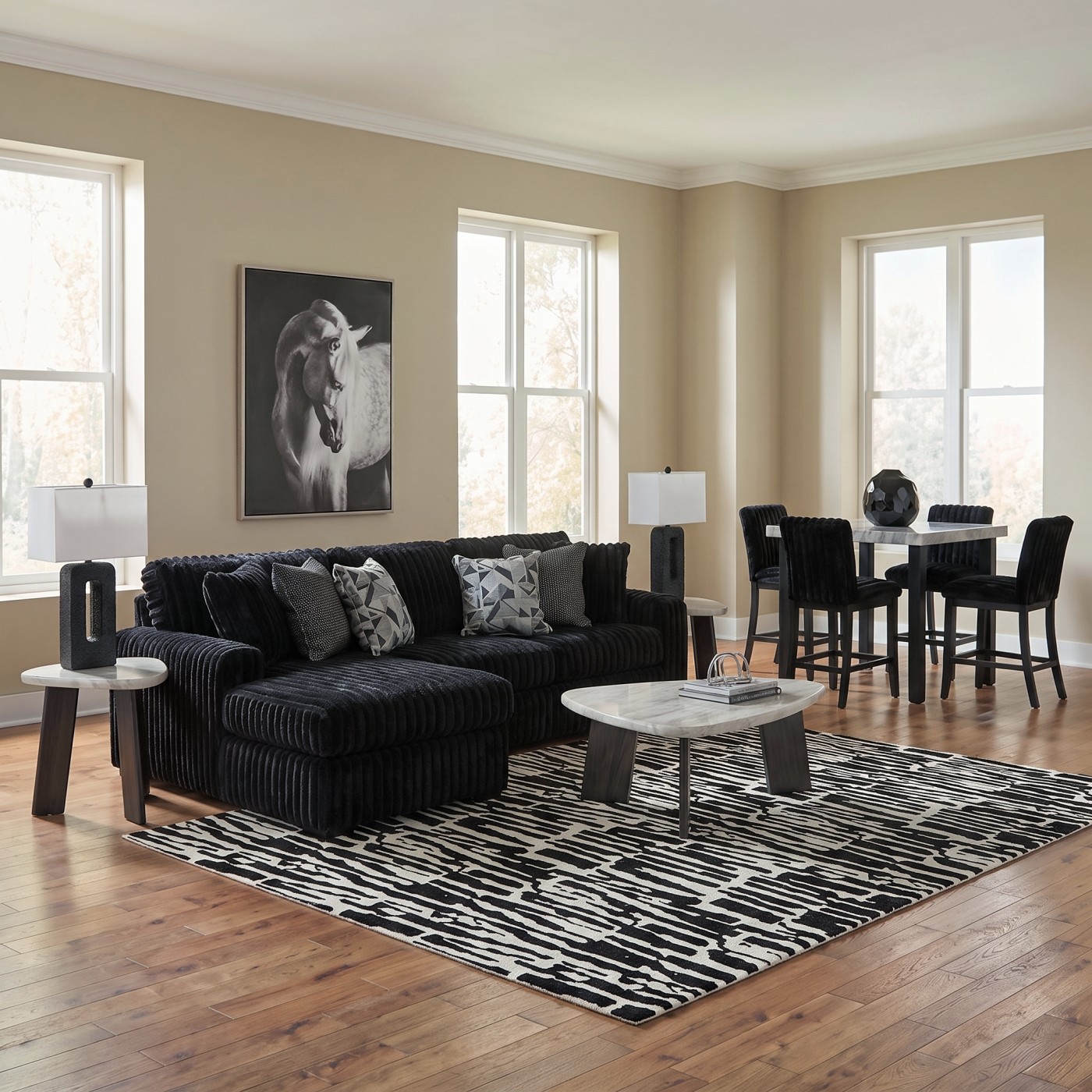 Midnight-Madness 12 pc Sectional Set Onyx