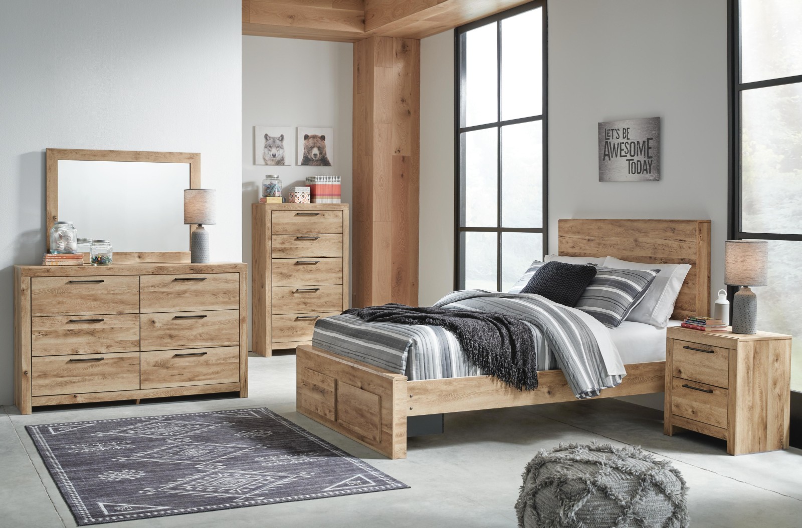 8 pc Hyanna Full Youth Bedroom Set