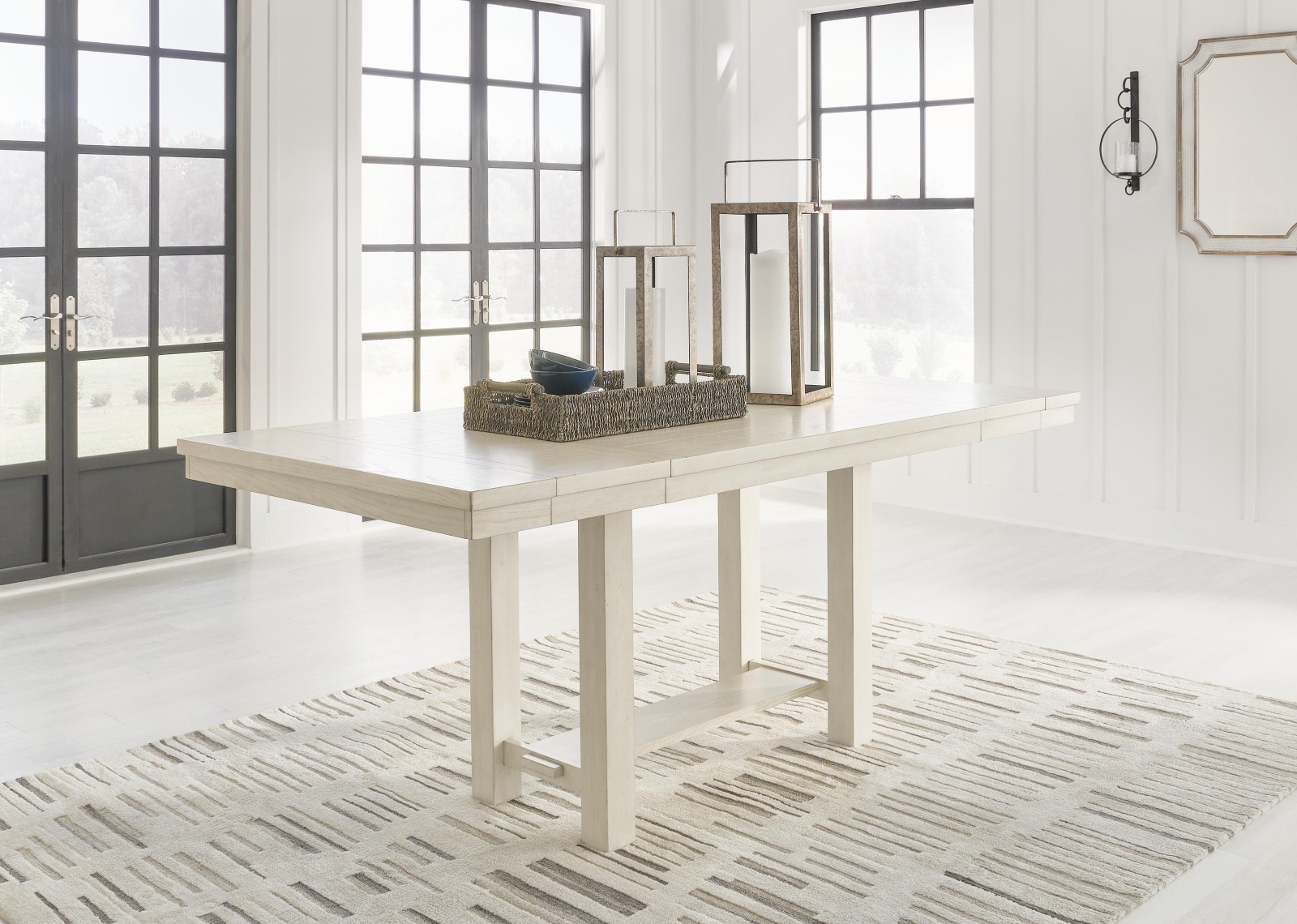 Robbinsdale Counter Height Dining Table and 2 Barstools and Bench