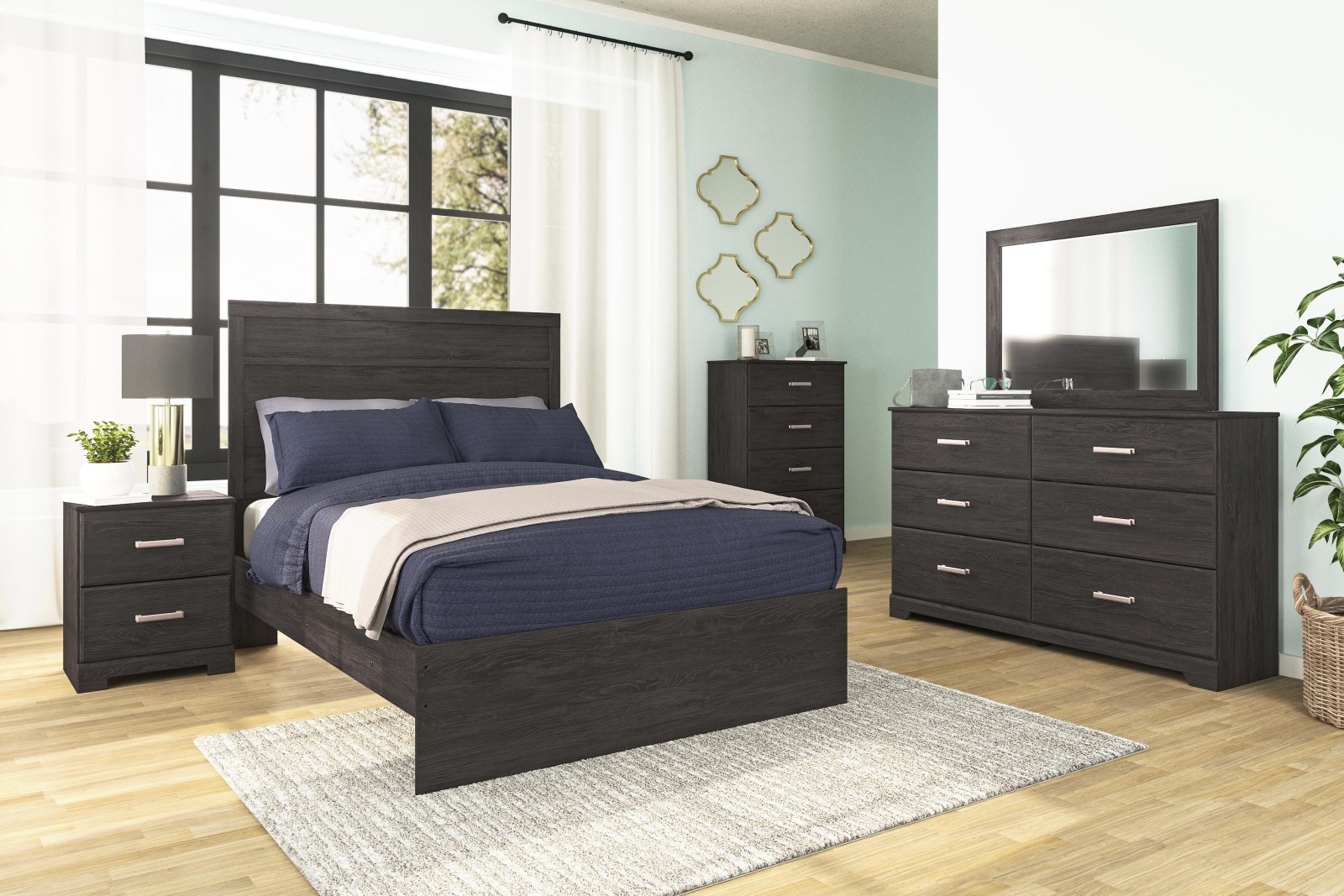 6 pc Belachime Full Youth Bedroom Set