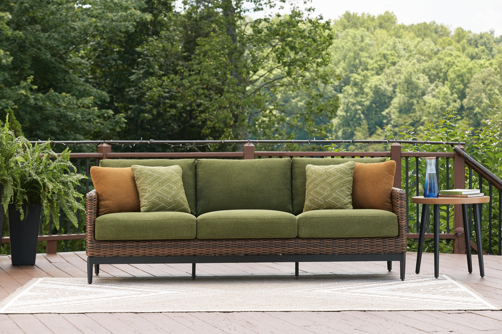 Horizon Hall Outdoor Sofa with 2 Lounge Chairs