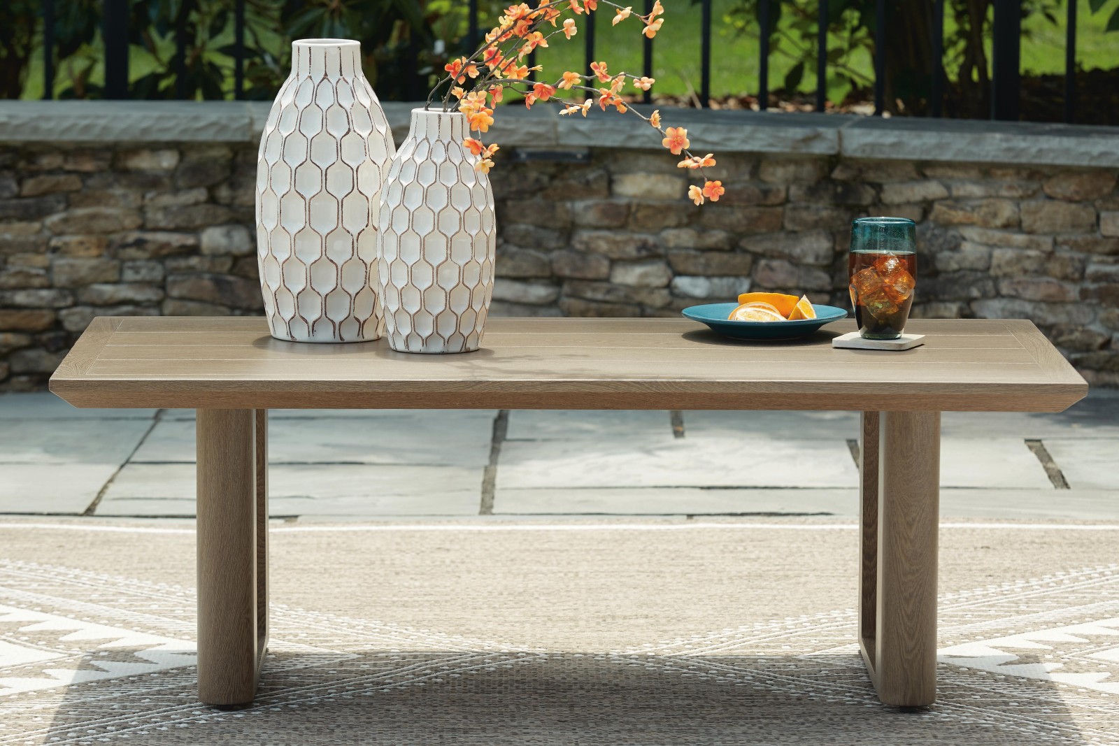 Serene Bay Outdoor Sofa and 2 Chairs with Coffee Table