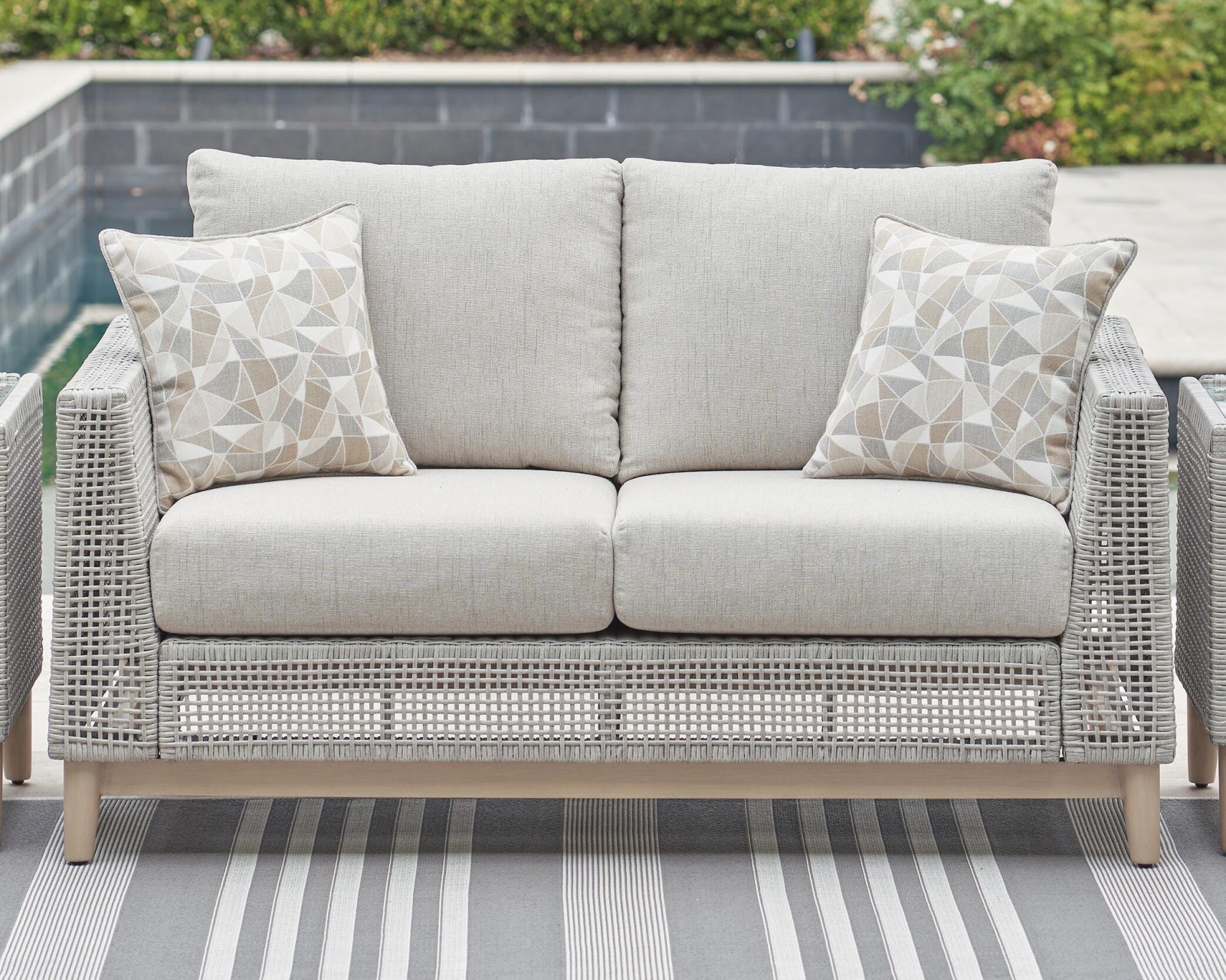 Seton Creek Outdoor Sofa and Loveseat