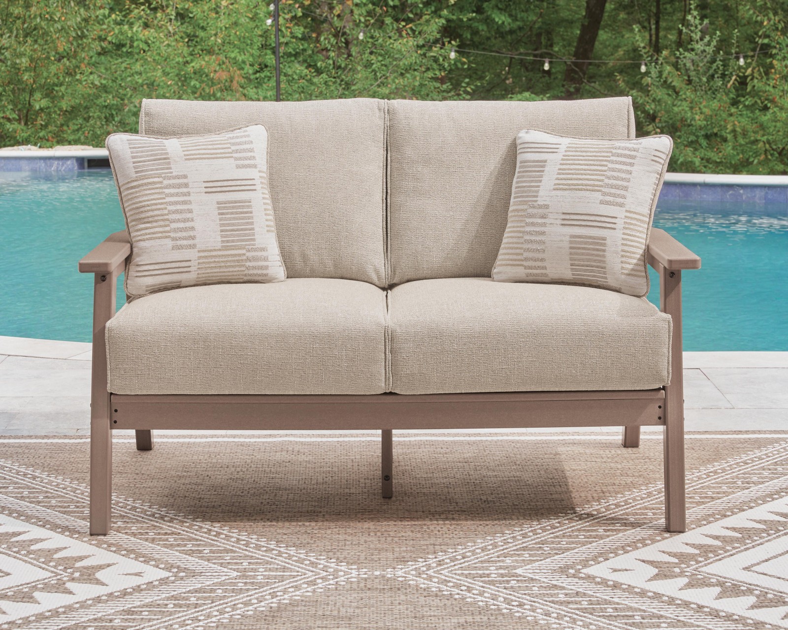Grover Beach Outdoor Sofa and Loveseat with Coffee Table