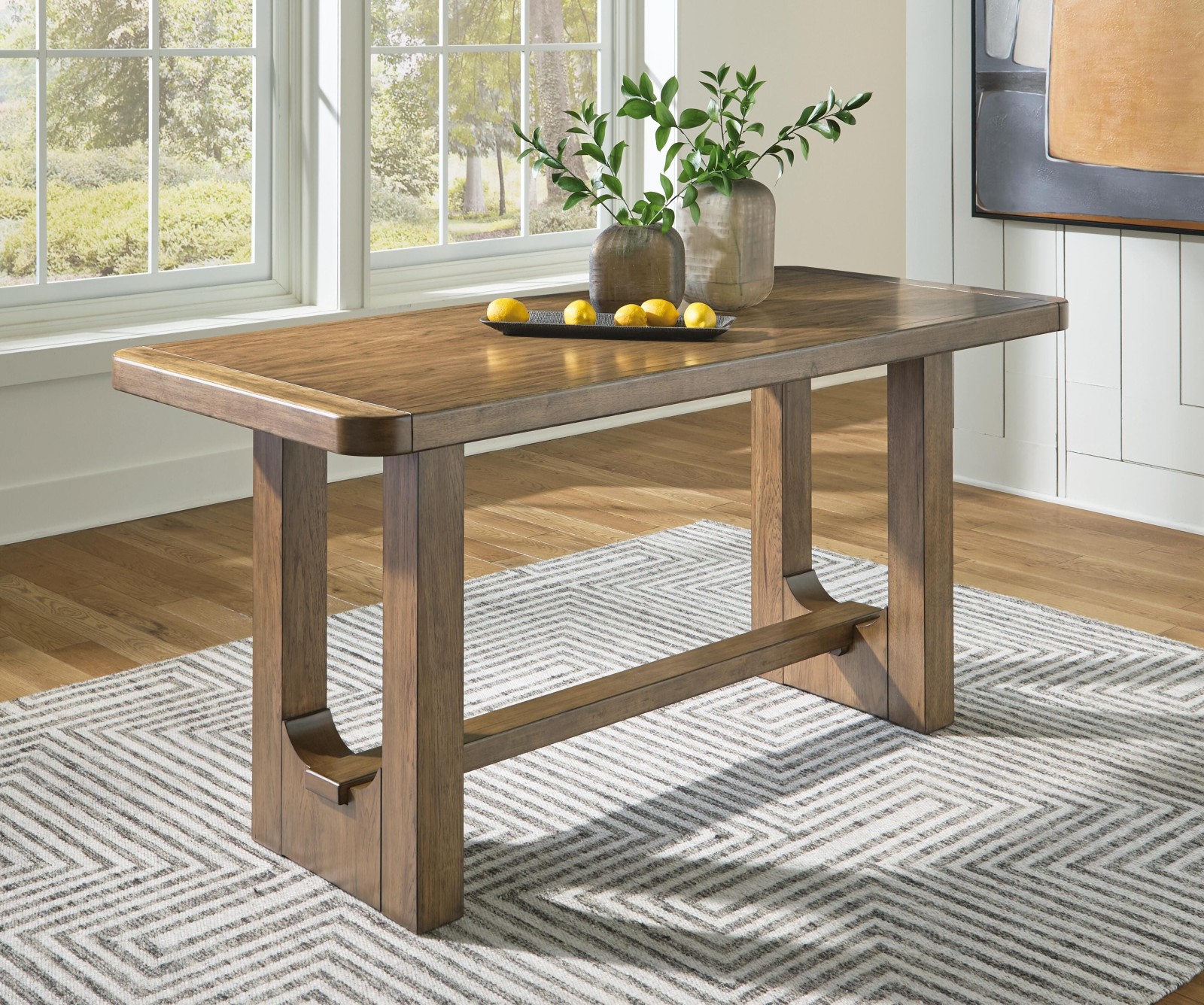 Cabalynn Counter Height Dining Table and 6 Barstools