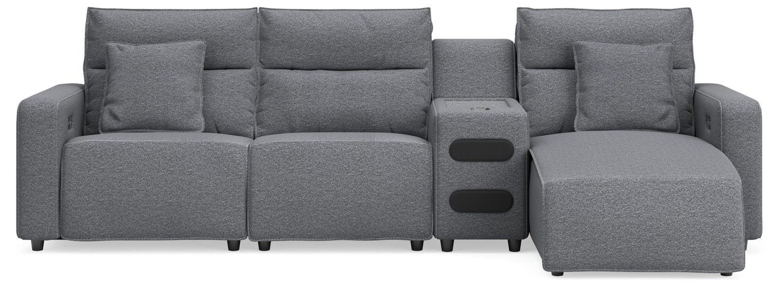 Modmax II 4-Piece Reclining Sectional with Chaise and Audio Console