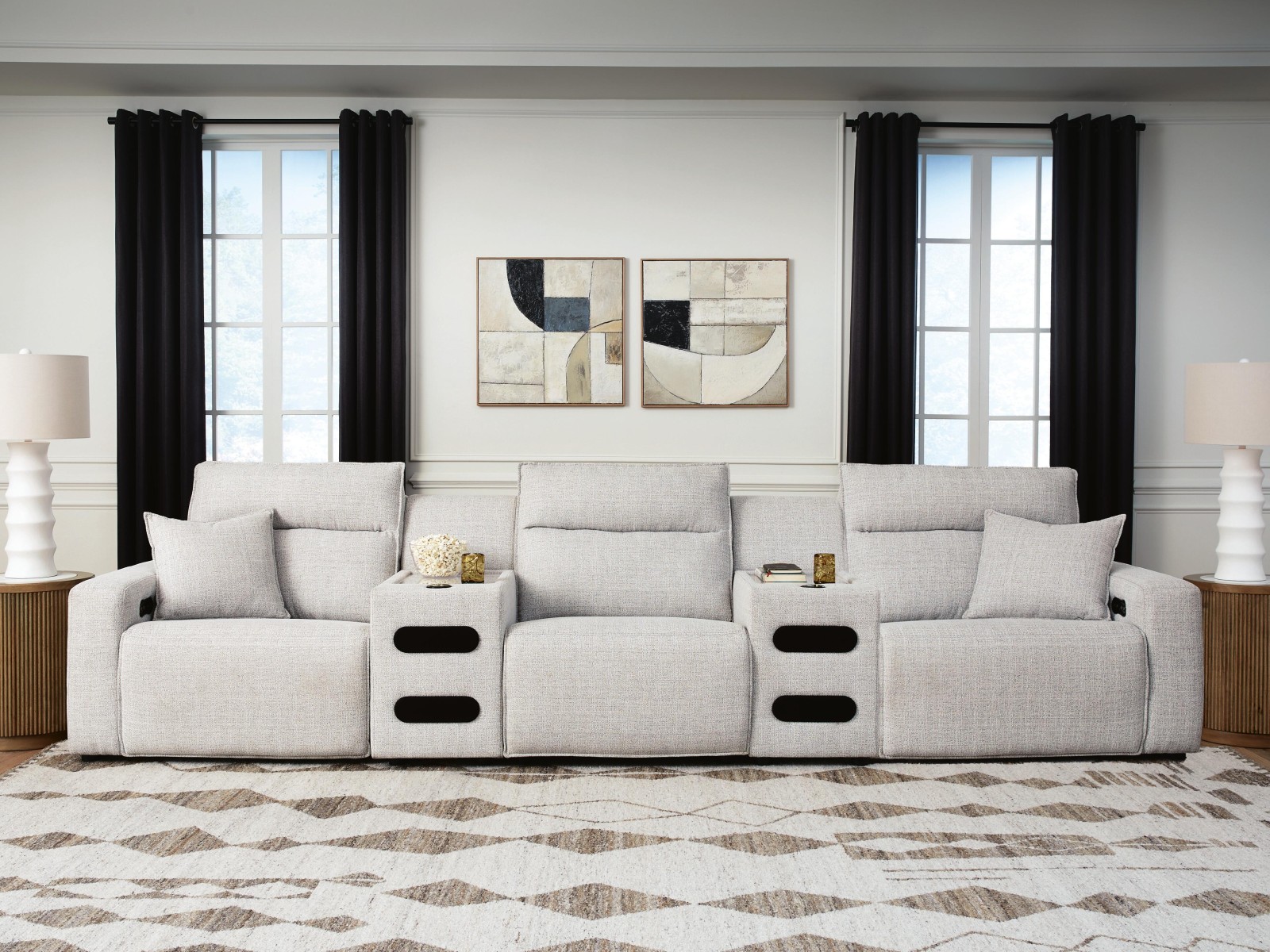 Modmax II 5-Piece Power Reclining Sectional with Audio Consoles