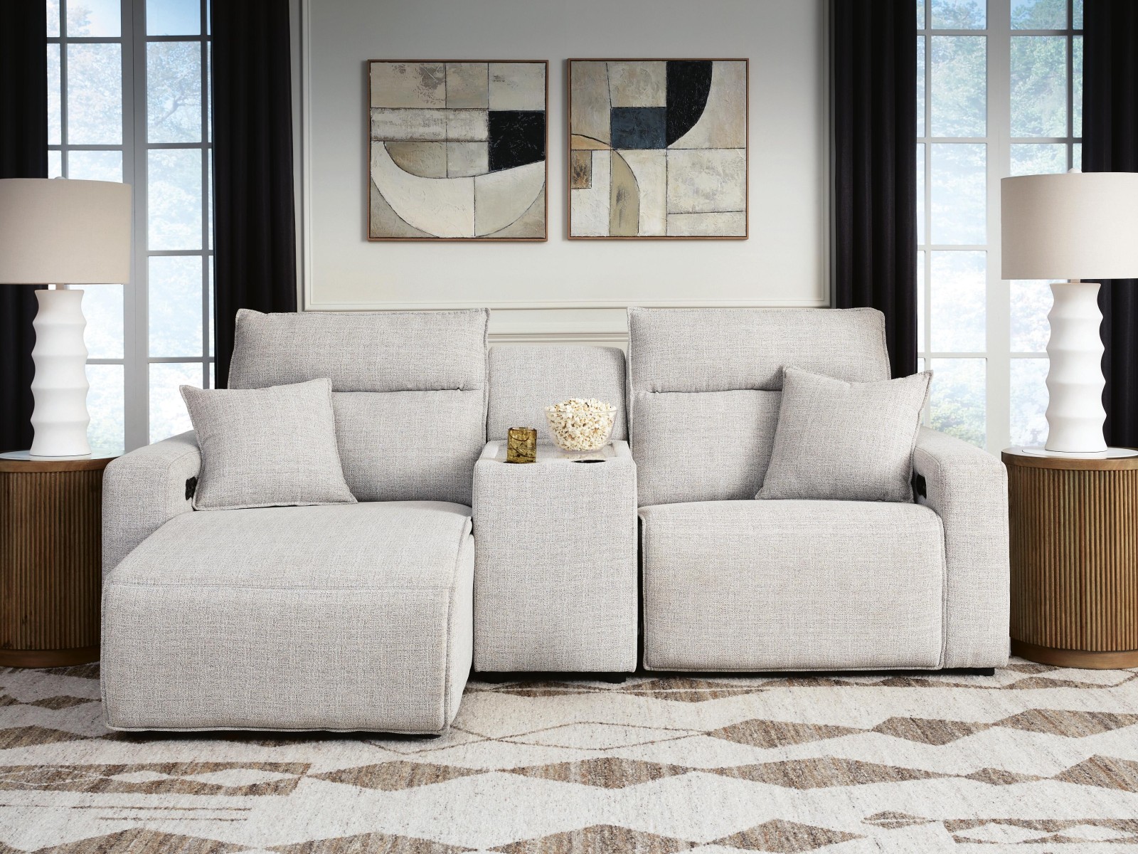 Modmax II 3-Piece Power Reclining Sectional with Chaise and Console