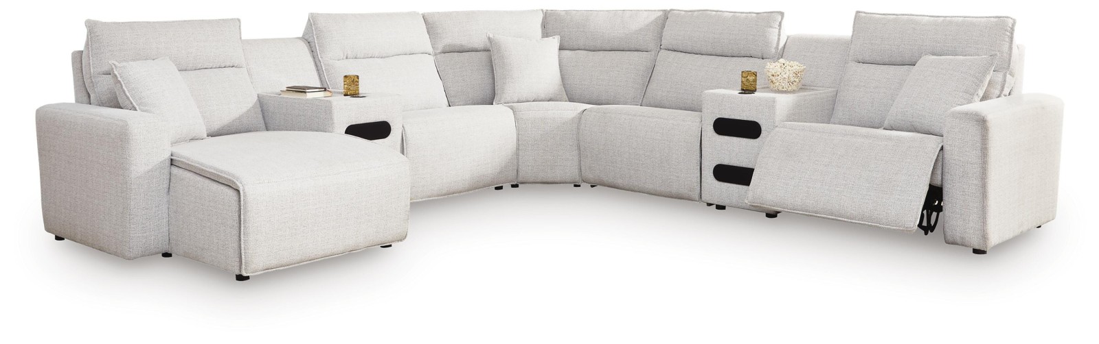 Modmax II 7-Piece Power Reclining Sectional with Chaise and Audio Consoles