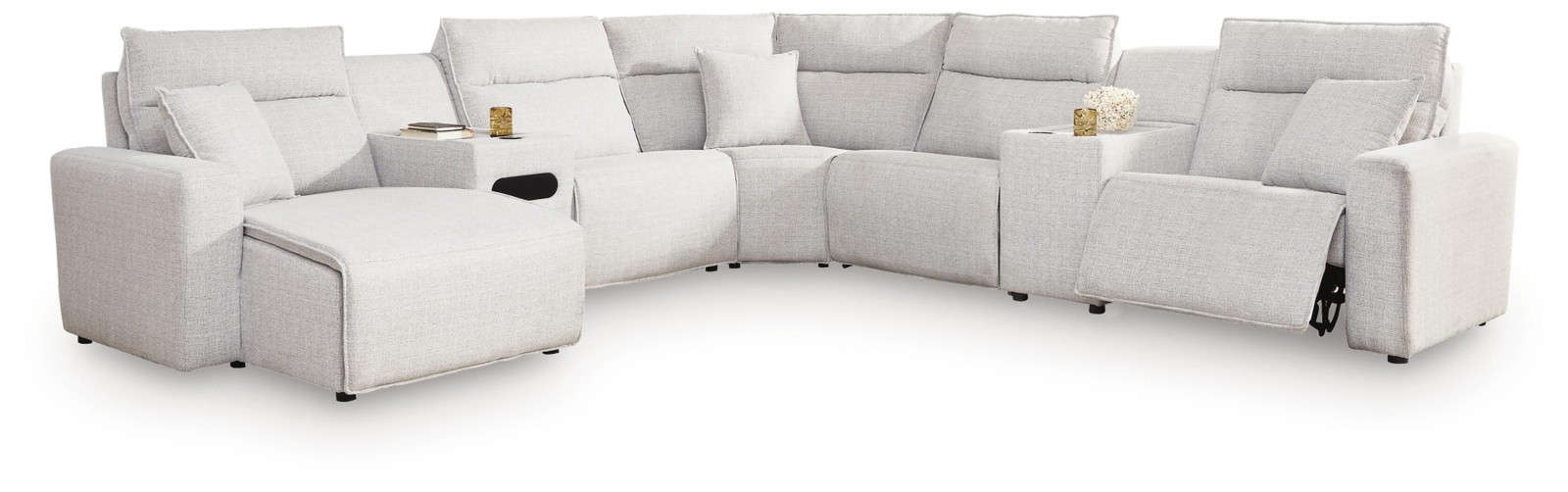Modmax II 7-Piece Power Reclining Sectional with Chaise and Audio Console