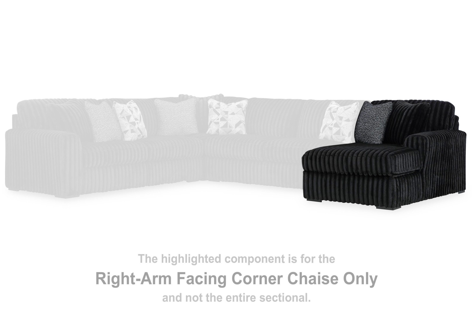 Midnight-Madness Right-Arm Facing Corner Chaise