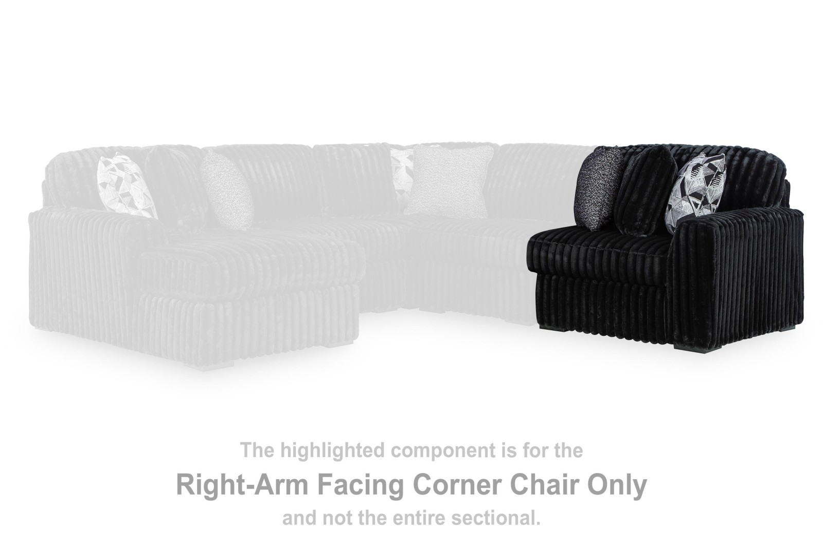 Midnight-Madness Right-Arm Facing Corner Chair