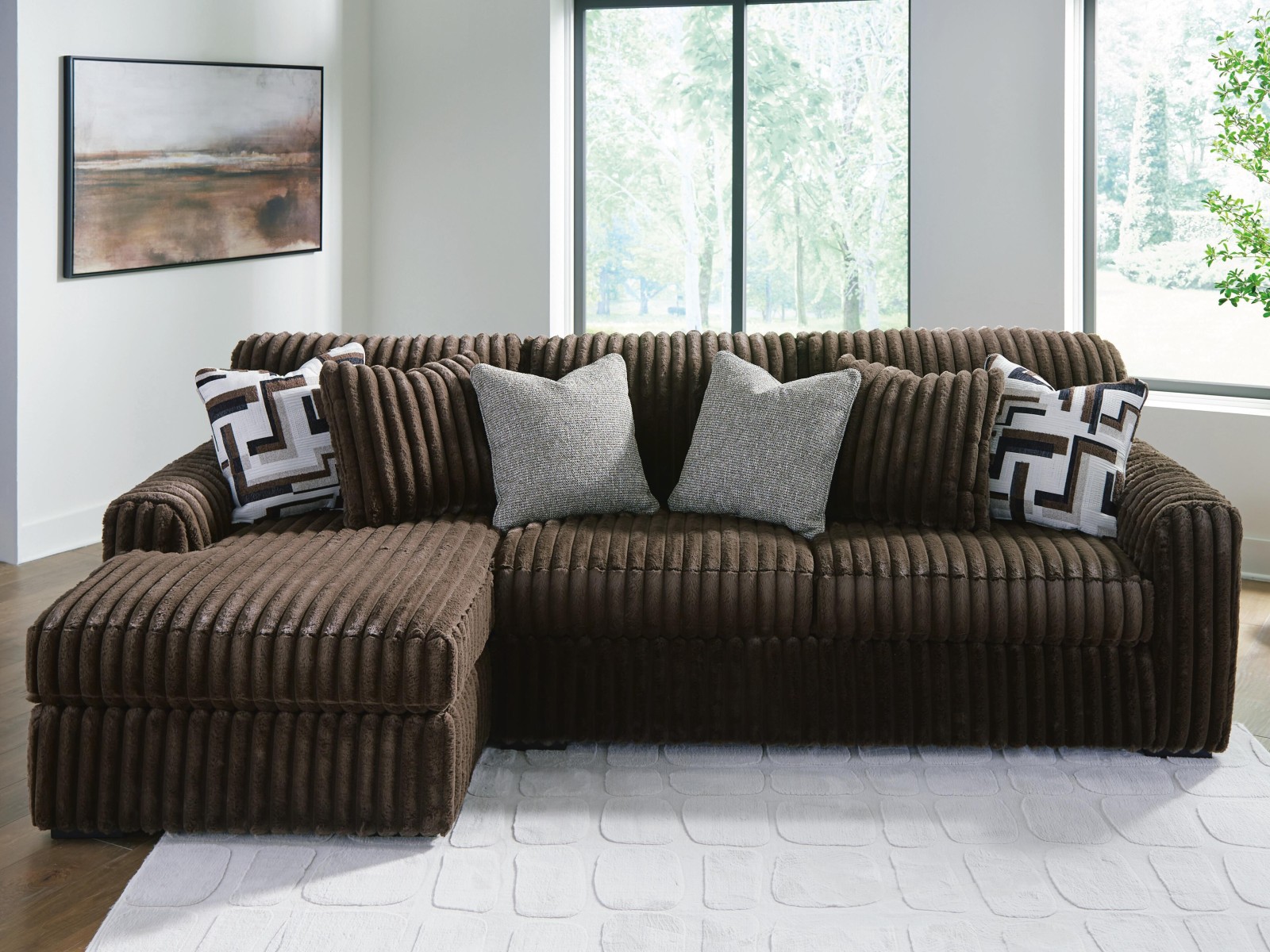 Midnight-Madness 2-Piece Sectional Sofa with Chaise