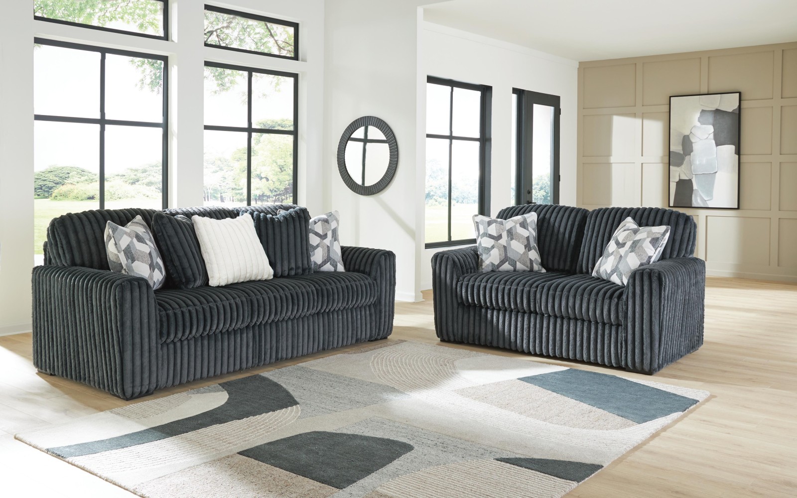 Midnight-Madness Sofa and Loveseat