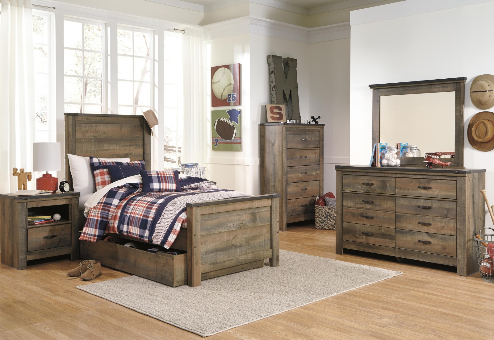 7 pc Trinell Twin Youth Bedroom Set