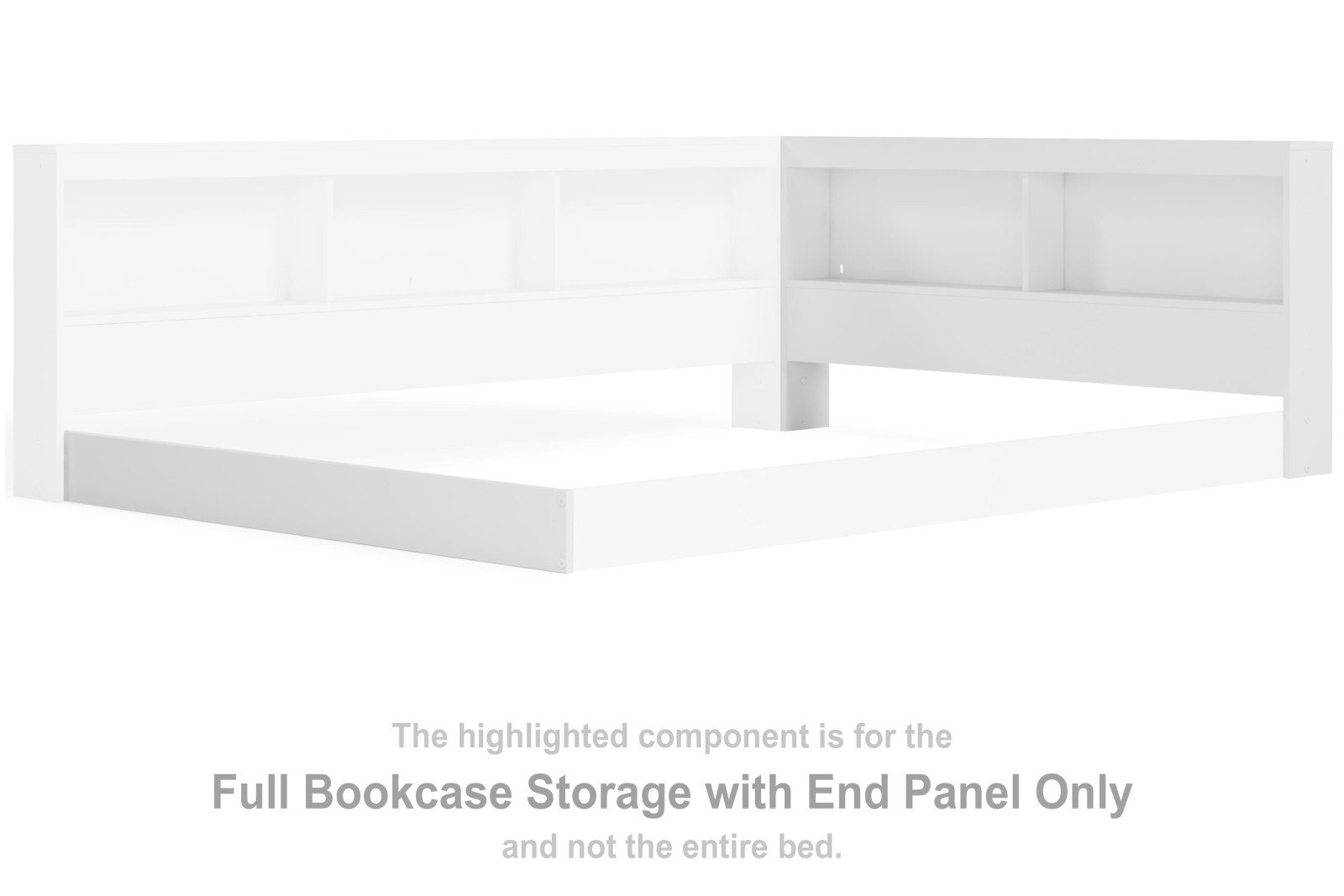 Piperton Full Bookcase Storage with End Panel