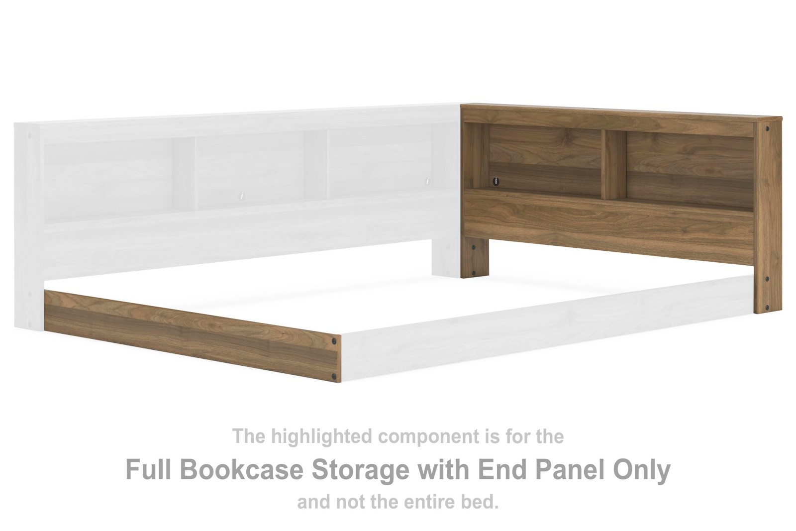 Deanlow Full Bookcase Storage with End Panel