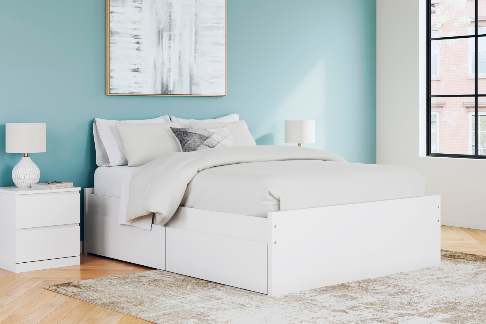 Onita Queen Platform Bed with 1 Side Storage