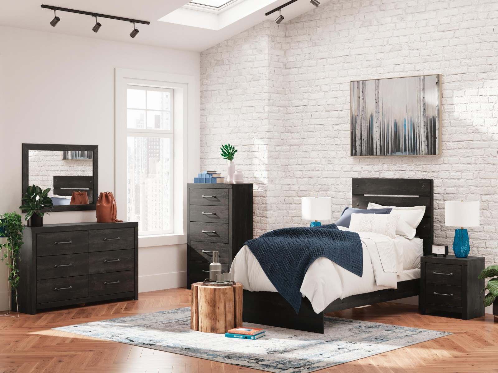 6 pc Hollivern Twin Youth Bedroom Set