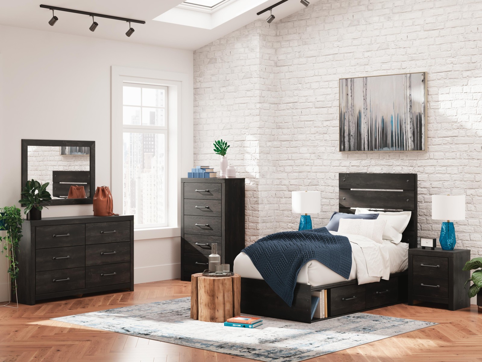 7 pc Hollivern Twin Youth Bedroom Set