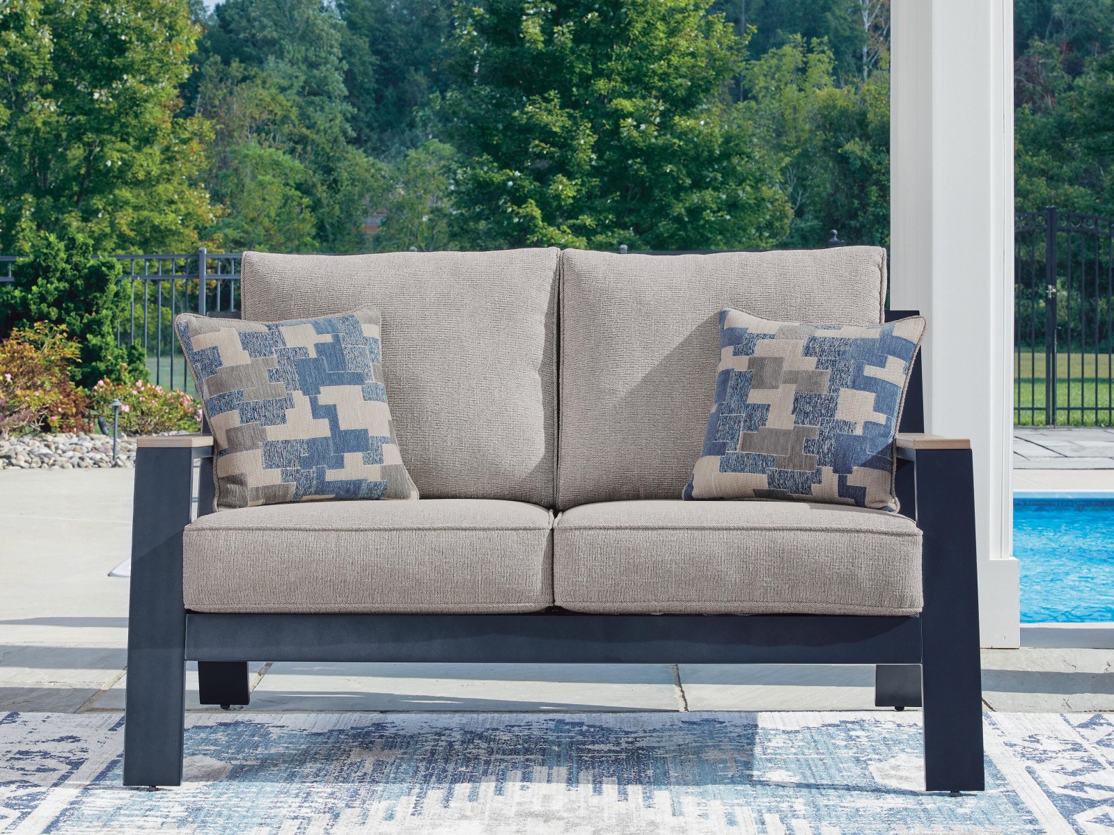 East Beach Outdoor Loveseat with Cushion