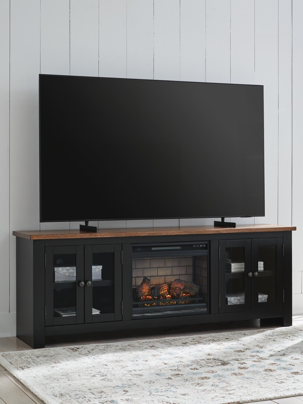 Wildenauer 76" TV Stand with Electric Fireplace
